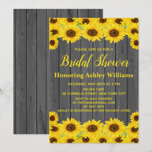 Rustige Waterverf zonnebloemen Vrijgezellenfeest Kaart (Voorkant / Achterkant)