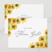 Rustige Waterverf Zonnebloemen zijn mijn Bloemenme Briefkaart (Voorkant / Achterkant)