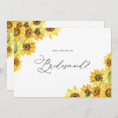 Rustige Waterverf Zonnebloemen zijn mijn Bridesmai (Voorkant / Achterkant)