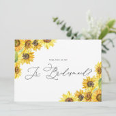 Rustige Waterverf Zonnebloemen zijn mijn Jr Brides (Staand voorkant)