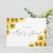 Rustige Waterverf Zonnebloemen zijn mijn zegen van (Staand voorkant)