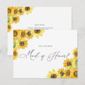 Rustige Waterverf Zonnebloemen zijn mijn zegen van Briefkaart (Voorkant / Achterkant)