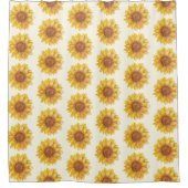 Rustige Waterverf zonnebloempittenhuis Douchegordijn (Voorkant)