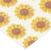 Rustige Waterverf zonnebloempittenhuis Korte Tafelloper (Hoek)