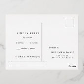 Rustige Waterverf Zonnestrand Zee Wedding Rsvp Folie Uitnodiging Briefkaart (Achterkant)