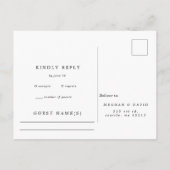 Rustige Waterverf Zonnestrand Zee Wedding Rsvp Uitnodiging Briefkaart (Achterkant)