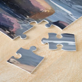 Rustige waterverfschildering van het Tahoe-meer Legpuzzel (Zijkant)