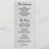 Rustige waterverven bladeren op een bruiloft met s programmakaart (Achterkant)