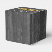 Rustige Weathered Sunflower Wedding Favor Box Bedankdoosjes (Achterkant)