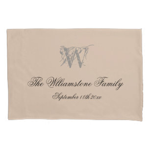 Rustige weddenschap Gift Simple Script Name + Mono Kussensloop