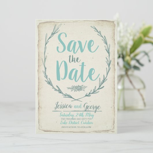  rustige weddenschap Sparen de datum Save The Date (Staand voorkant)