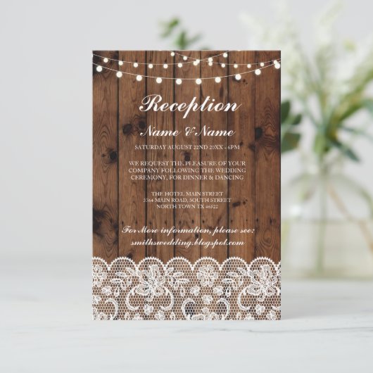 Rustige weddenschappen Kaarten met houtafels (Staand voorkant)