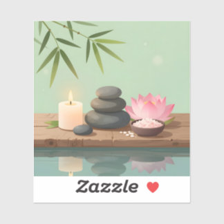 Rustige Weergave - Vierkante Vinyl  Sticker