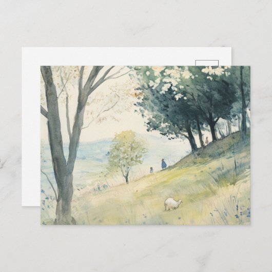 rustige weide briefkaart (Voorkant / Achterkant)