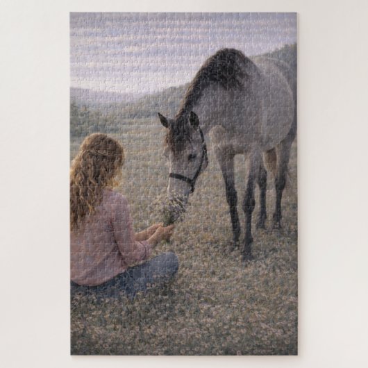 Rustige Weide | Paard Kunst | Puzzel (Verticaal)