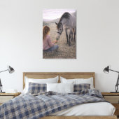 Rustige weide | Paardenkunst | Opgespannen canvas Afdruk (Insitu (Slaapkamer))