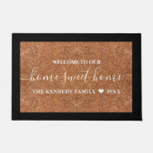 Rustige Welkomstnaam Thuis Sweet Thuiskoor Deurmat (Voorkant)