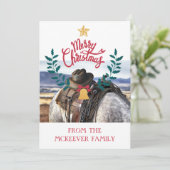 Rustige Wenskaart voor kerstkerst in Ranch (Staand voorkant)