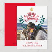 Rustige Wenskaart voor kerstkerst in Ranch (Voorkant / Achterkant)