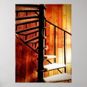 Rustige werveltrap in Mountain Lodge Cabin Poster (Voorkant)
