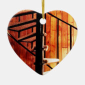 Rustige werveltrap op Cabin Keramisch Ornament (Voorkant)