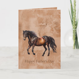 Rustige western bruine paard kaart