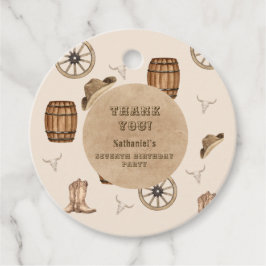Rustige western cowboy je wordt gezocht verjaardag bedankjes labels