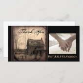 rustige western land boerderij barnbruiloft bedankkaart (Voorkant / Achterkant)