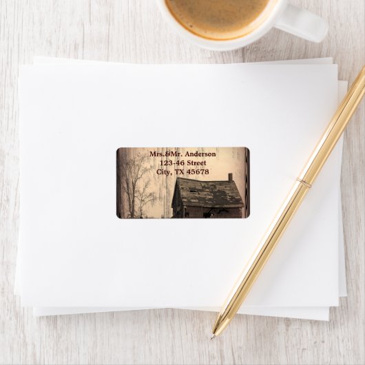 rustige western land boerderij barnbruiloft etiket (Insitu)