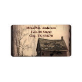 rustige western land boerderij barnbruiloft etiket (Voorkant)