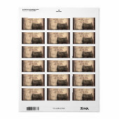 rustige western land boerderij barnbruiloft etiket (Full Sheet)