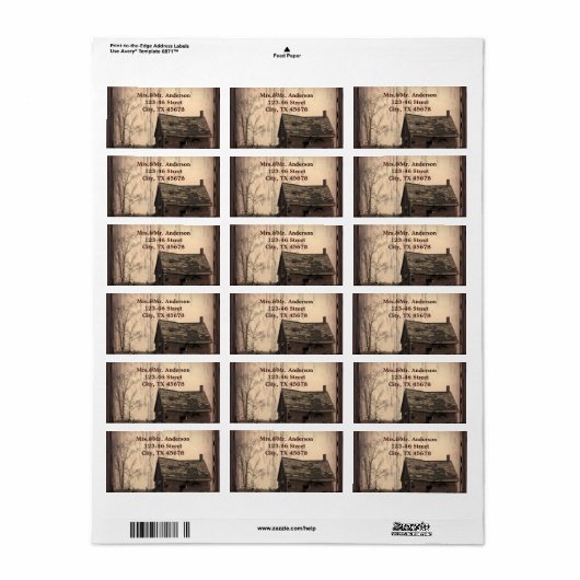 rustige western land boerderij barnbruiloft etiket (Full Sheet)