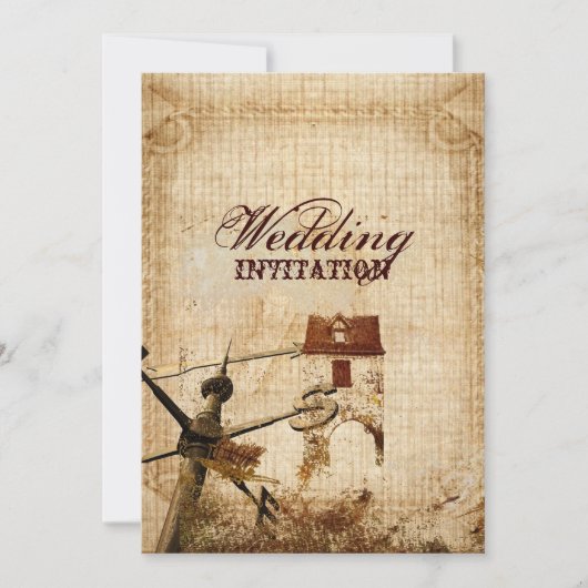 rustige western land boerderij barnbruiloft kaart (Voorkant)