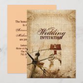 rustige western land boerderij barnbruiloft kaart (Voorkant / Achterkant)