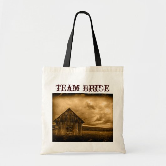 rustige western land boerderij oude barnsteenbruil tote bag (Voorkant)
