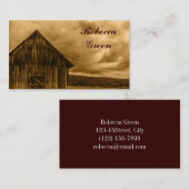 rustige western land boerderij oude barnsteenbruil visitekaartje (Voorkant / Achterkant)