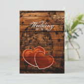 Rustige Westerne Barn Wood Hoefijzer Wedding Kaart (Staand voorkant)