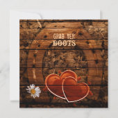 Rustige Westerne Barn Wood Hoefijzer Wedding Kaart (Voorkant)