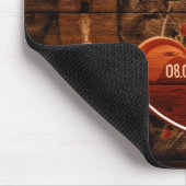 Rustige Westerne Barn Wood Hoefijzer Wedding Muismat (Hoek)
