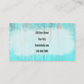 Rustige Westerne Blauwgroen bull Sull Sunflower op Visitekaartje (Achterkant)