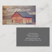 Rustige  westerne boerderij rode schuur visitekaartje (Voorkant / Achterkant)
