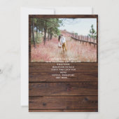 Rustige Westerne bruiloft zonnebloemen FOTO Collag Kaart (Achterkant)