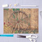 Rustige Westerne bruin-groene wielwielwielkunst Tissuepapier (Craft)