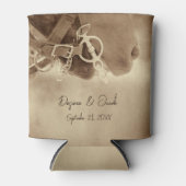 Rustige Westerne bruine paardenweddenschap Blikjeskoeler (Voorkant)