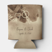 Rustige Westerne bruine paardenweddenschap Blikjeskoeler (Achterkant)