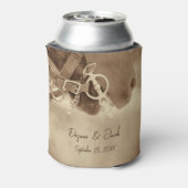 Rustige Westerne bruine paardenweddenschap Blikjeskoeler (Blikje Achterkant)