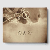 Rustige Westerne bruine paardenweddenschap Gastenboek (Achterkant)