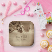 Rustige Westerne bruine paardenweddenschap Papieren Bordje (Feest)