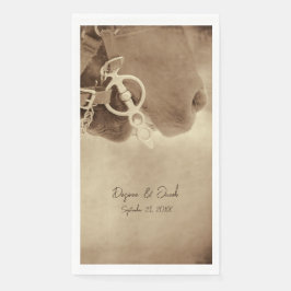 Rustige Westerne bruine paardenweddenschap Servet