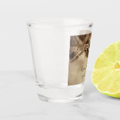 Rustige Westerne bruine paardenweddenschap Shot Glas (Links)